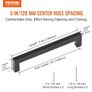 Center Slim Square Kitchen Cabinet Drawer, Stainless Steel Modern Kitchen Cupboard Door Handles for Kitchen Bathroom Bar Hardware Matte Black Image 2