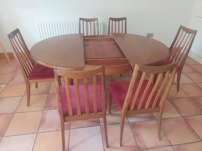 Mid Century G Plan Table and 6 Chairs