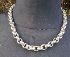 W.J Sutton Sterling Silver Handmade Designer Necklace (101 grams)
