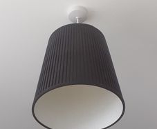 Modern Pleated Black 35cm Light Shade