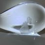 Kosta Boda art glass sculpture, Jonah and the whale Image 4