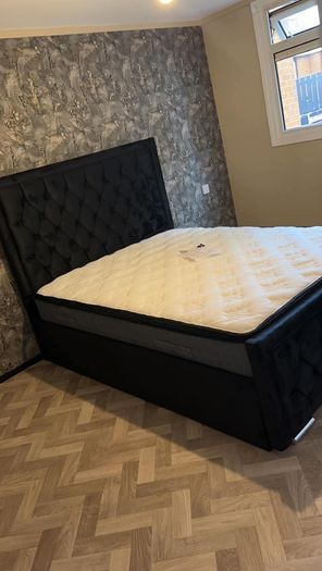 Double & King Size Bed Frame With Mattress Opt