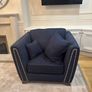Navy Oversized Armchair Image 3