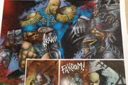 2000ad Judge Dredd Megazine original art Nick Percival Brit Cit Brute with Overlay