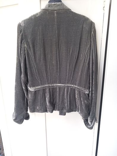 Next Vintage Crushed Velvet Jacket  Silver Grey (14)