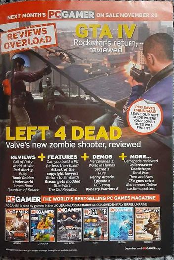 PC Gamer Magazine Issue 194 (Dec 2008) - Fallout 3 Cover Review / PC Gaming Retro