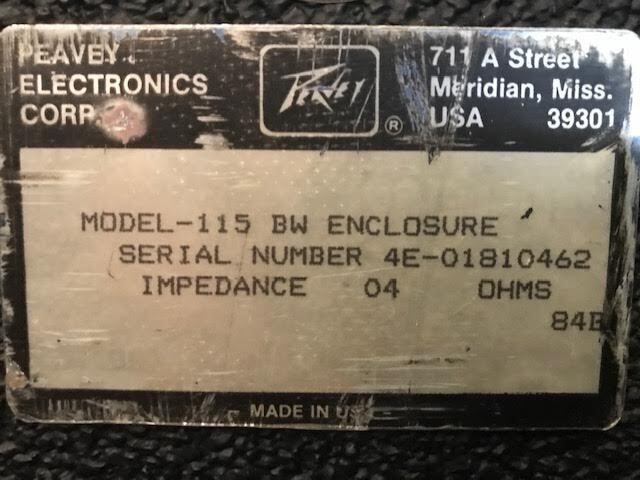 Peavey 115BW Speaker Cabinet
