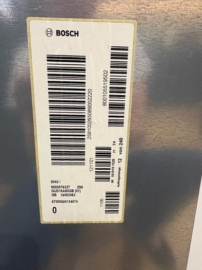 Bosch Undercounter Freezer (for integrated kitchen)