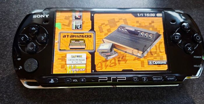 Modded Black PSP Slim 3000 128GB with games