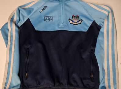 Dublin GAA O'Neills Gaelic Football Half Zip Jersey (Youths 7-8 Years) FREE POST