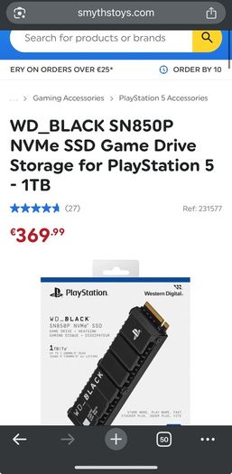 PlayStation 5 1TB SSD Internal Storage Upgrade
