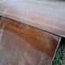 Antique bed ends, teak or mahogany with inlay. Image 3