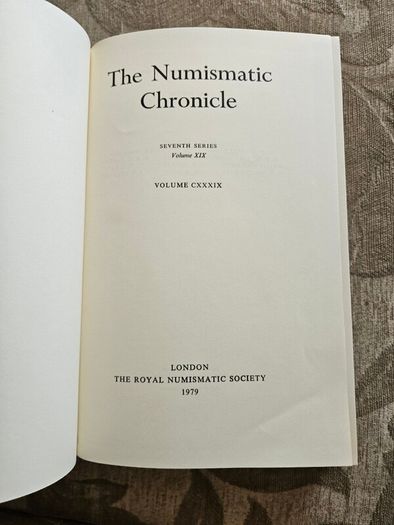 The Numismatic Chronicle  X 2 1977 & 1979. Both First Edition Hardback In Good Condition   See Photos For Same.