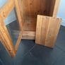 Glass fronted solid waxed pine unit Image 4