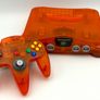 Nintendo N64 Funtastic Fire Orange Console - Mint Condition Image 2
