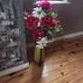 flower vase with artificial flowers Image 2