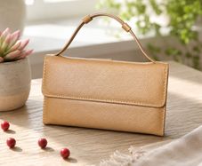Leather Wallet for Women Card Holder Purse, Multi Compartment Clutch Wallet