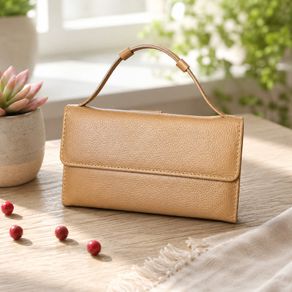 Leather Wallet for Women Card Holder Purse, Multi Compartment Clutch Wallet