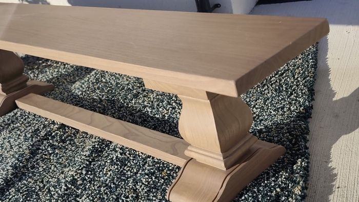 200cm Vintage Ash Dining Bench Like New
