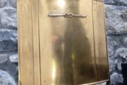 vintage brass fire screen