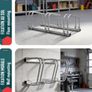 3 Bike Stand Floor or Wall mounted bike rack for garage Bicycle Parking rack Cycle Storage Locking Stand Image 2