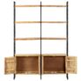 4-Tier Bookcase 124x30x180 cm Rough Mango Wood Image 5