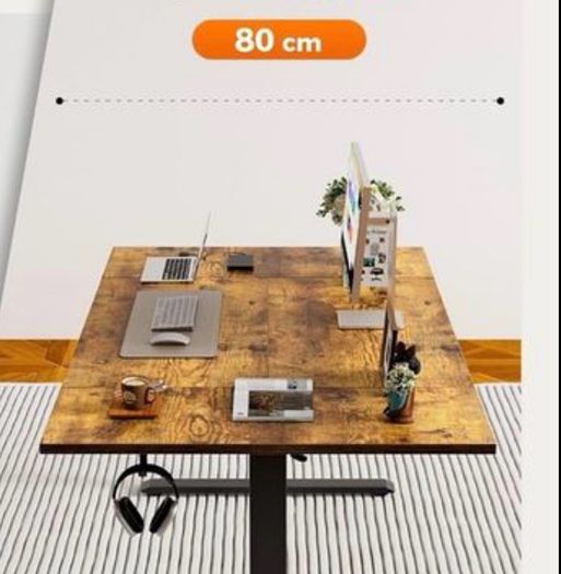 Height-Adjustable Electric Desk, 120x80 cm