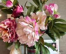 artificial flowers with vase from Dunnes