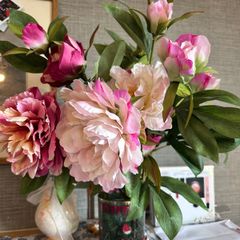 artificial flowers with vase from Dunnes