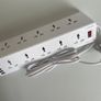 10 Socket Universal Power Strip, USB & C-type x6 Image 8