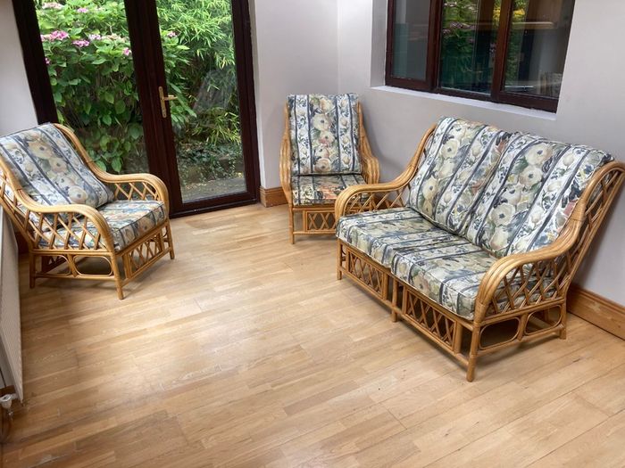 Rattan Suite - Couch and 2 Armchairs