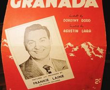 1951. Granada . Frankie Laine. Sheet Music Book.