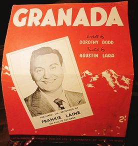 1951. Granada . Frankie Laine. Sheet Music Book.