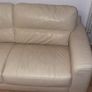 Cream Leather 4-Seater Sofa Image 4