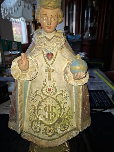 Beautiful Very Large Old Child of Prague Statue, likely produced in Ireland during the early 20th century, Postage Available or collection, Measurements are in the photo's