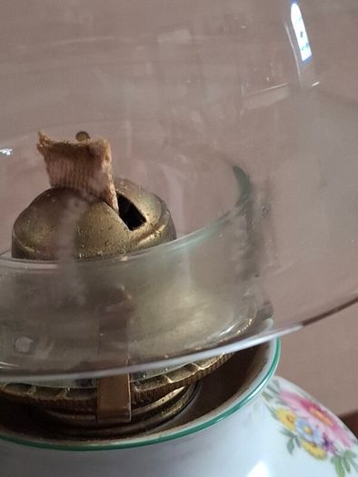 Bavarian porcelain oil Lamp