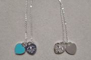 Double heart necklace