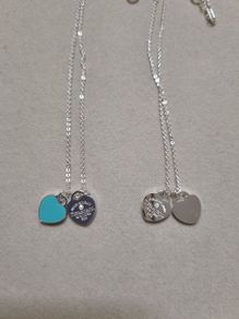 Double heart necklace