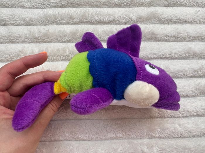 Fiesta The Fish Philosophy Pete The Perch Purple Plush Fish approx. 20 cm. long Used Please see photos