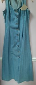 New vintage denim maxi dress tag attached