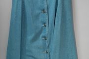 New vintage denim maxi dress tag attached