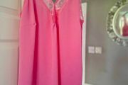 Pink lace trim top