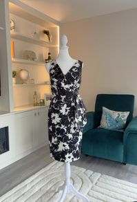 Ladies Black & White Floral Dress from Debenhams