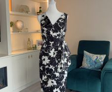Ladies Black & White Floral Dress from Debenhams
