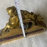 Antique French Gilt & Porcelain Mantel Clock. Image 9