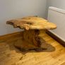 wooden table and lamp set Image 3