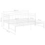 Pull-out Sofa Bed Frame White Metal 90x200 cm Image 10