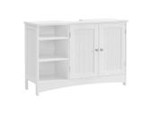 Washbasin bathroom cabinet with 2 doors white
