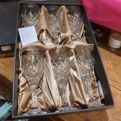 Killarney crystal set of 6 Trinity wine glasses