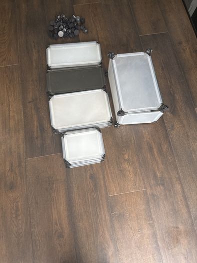 Stacked shoe storage